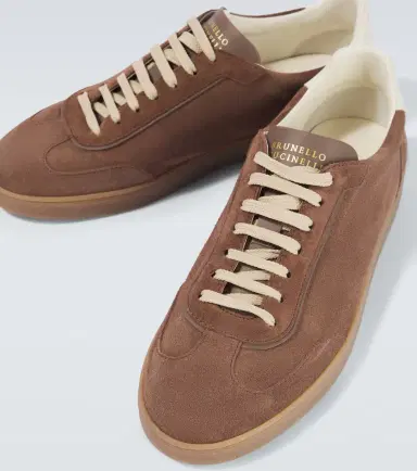 Brunello Cucinelli Leather-trimmed suede sneakers | Thumbnail 5 Brunello Cucinelli Leather-trimmed suede sneakers | Thumbnail 5