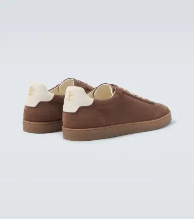 Brunello Cucinelli Leather-trimmed suede sneakers | Thumbnail 7 Brunello Cucinelli Leather-trimmed suede sneakers | Thumbnail 7
