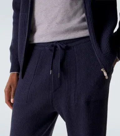 Brunello Cucinelli Ribbed-knit cashmere sweatpants | Thumbnail 2 Brunello Cucinelli Ribbed-knit cashmere sweatpants | Thumbnail 2