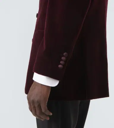 Brunello Cucinelli Pinstripe cotton velvet double-breasted blazer | Thumbnail 4