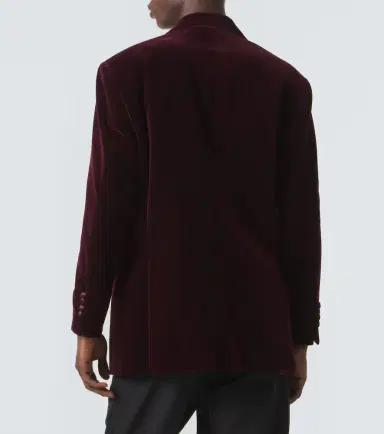 Brunello Cucinelli Pinstripe cotton velvet double-breasted blazer | Thumbnail 6