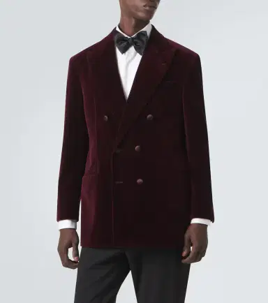 Brunello Cucinelli Pinstripe cotton velvet double-breasted blazer | Thumbnail 7