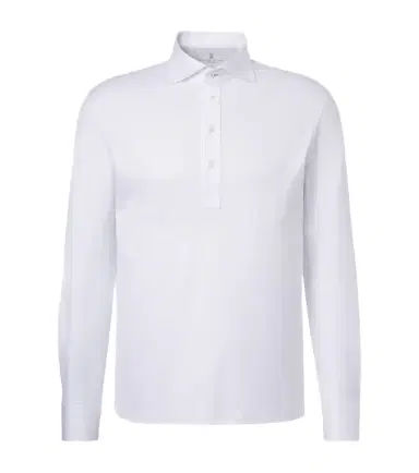Brunello Cucinelli Cotton jersey polo shirt | Thumbnail 1