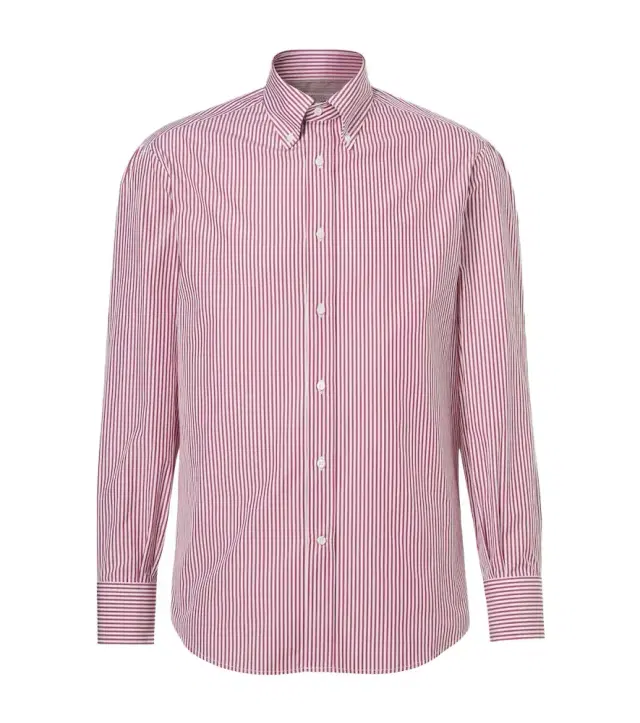 Striped cotton poplin shirt