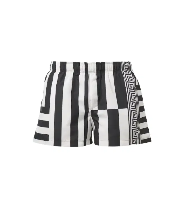 Striped swim trunks