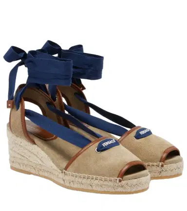 Versace Lola suede espadrille wedges | Thumbnail 1