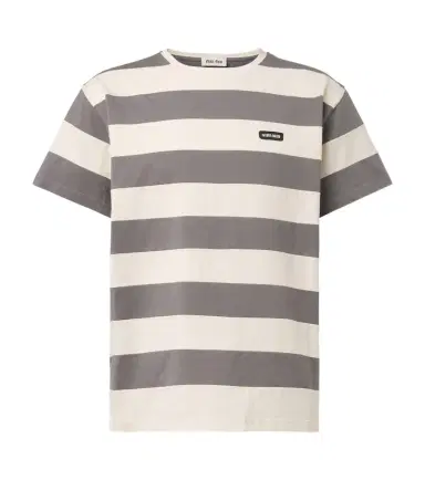 Miu Miu Striped cotton jersey T-shirt | Thumbnail 1