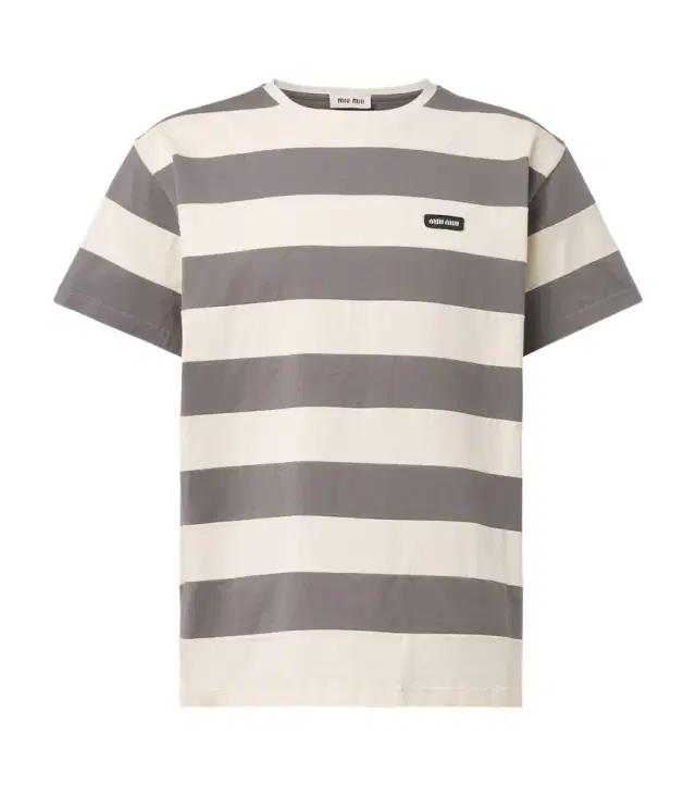 Miu Miu Striped cotton jersey T-shirt
