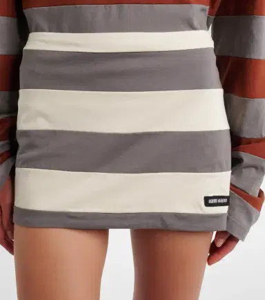 Miu Miu Striped cotton jersey miniskirt | Thumbnail 3