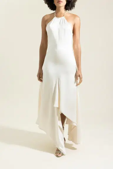 Victoria Beckham Halterneck Drape Dress | Thumbnail 2