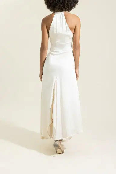 Victoria Beckham Halterneck Drape Dress | Thumbnail 4