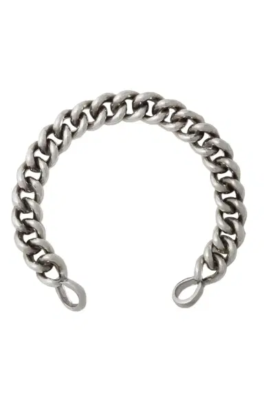 Marla Aaron Mini Mega Curb Chain Bracelet - Silver - 6.5in | Thumbnail 1