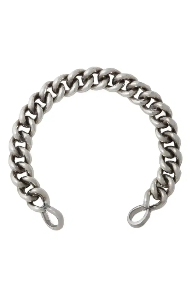 Marla Aaron Mini Mega Curb Chain Bracelet - Silver - 6.5in
