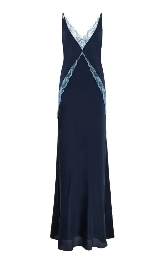 Elsie Lace-Trimmed Satin Maxi Slip Dress Elsie Lace-Trimmed Satin Maxi Slip Dress