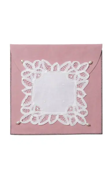 Gohar World Square Lace Doily with Pearls - White | Thumbnail 2 Gohar World Square Lace Doily with Pearls - White | Thumbnail 2