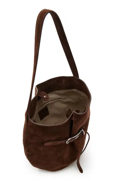 Liffner Large Belted Suede Bucket Bag | Thumbnail 5