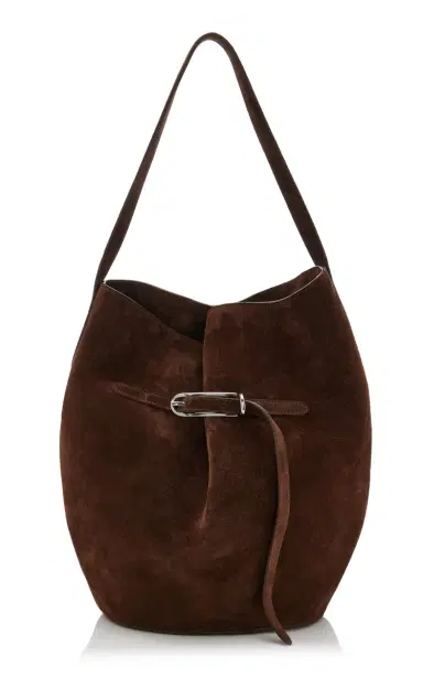Liffner Large Belted Suede Bucket Bag | Thumbnail 1
