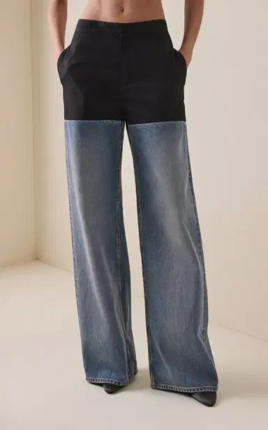 Alaïa Basque Hybrid Wide-Leg Jeans | Thumbnail 3 Alaïa Basque Hybrid Wide-Leg Jeans | Thumbnail 3