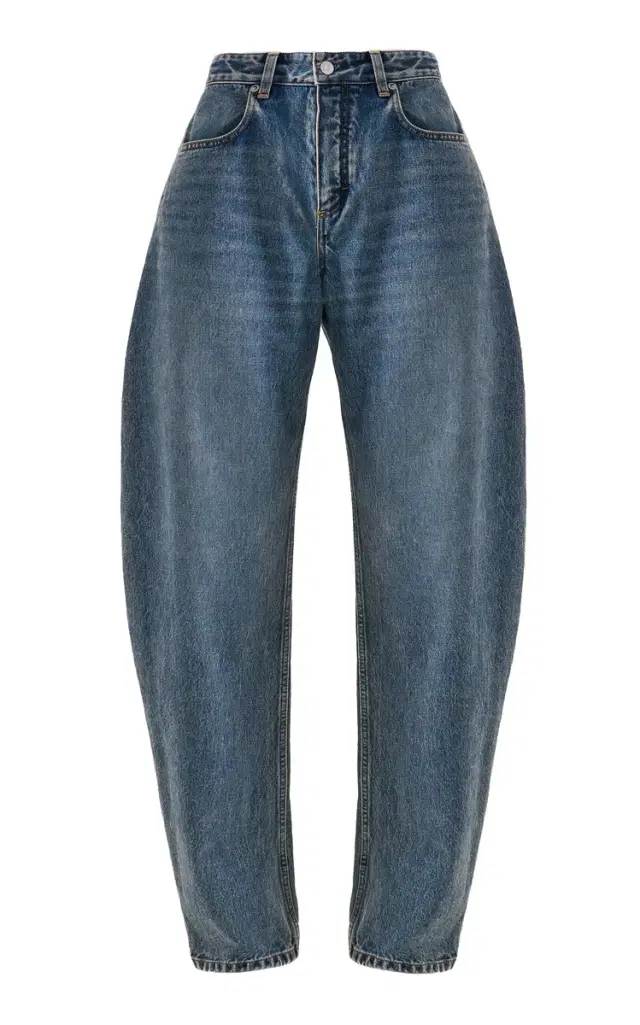 ALAÏA Round Mid-Rise Barrel-Leg Jeans