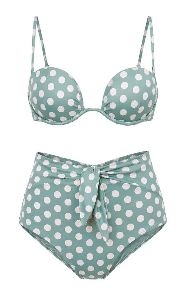 ALAÏA Shorty Polka-Dot Bikini