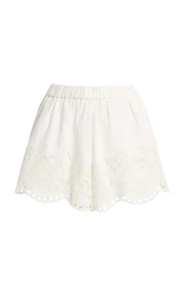 Gardener Embroidered Cotton-Linen Mini Shorts