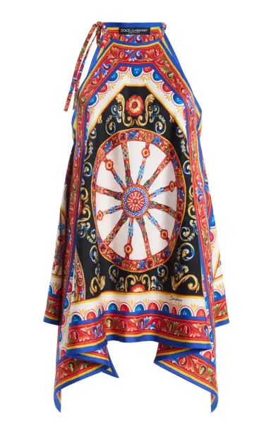 Dolce & Gabbana Printed Silk Top | Thumbnail 1 Dolce & Gabbana Printed Silk Top | Thumbnail 1