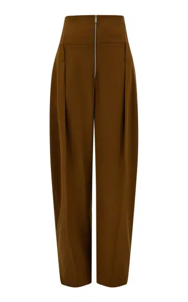 Ferragamo Pleated Wool-Cashmere Trousers | Thumbnail 4