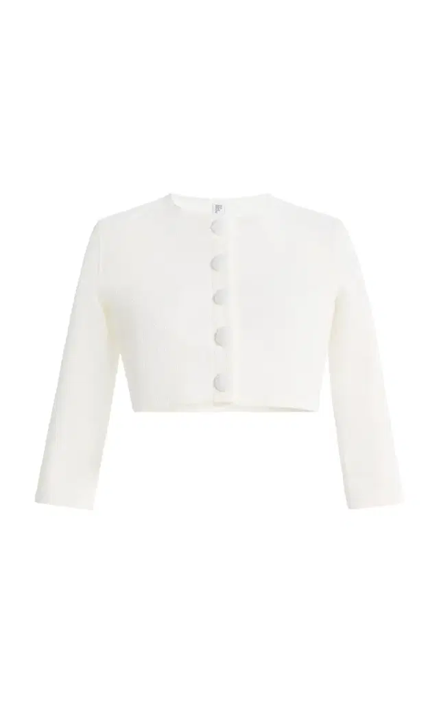 Lisa Marie Fernandez Cropped Jacquard Cardigan