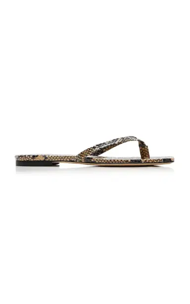 aeyde Renee Snake Print Leather Sandals | Thumbnail 1