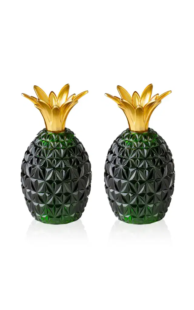MARIO LUCA GIUSTI Caterina & Vittoria Acrylic Salt and Pepper Set - Green