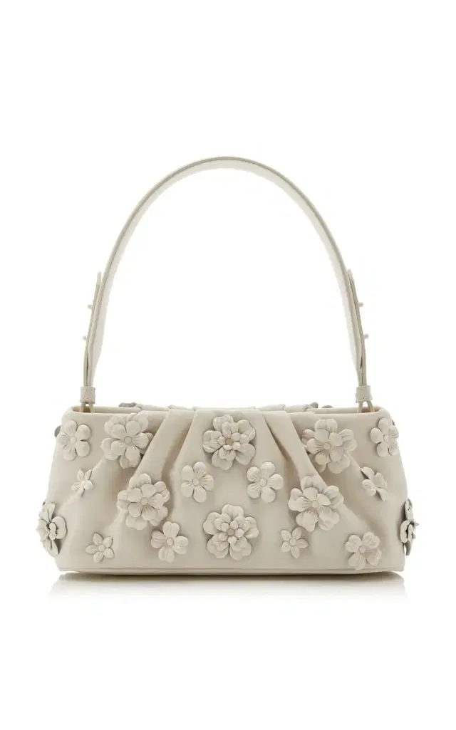 Harlow Leather Flower Shoulder Bag