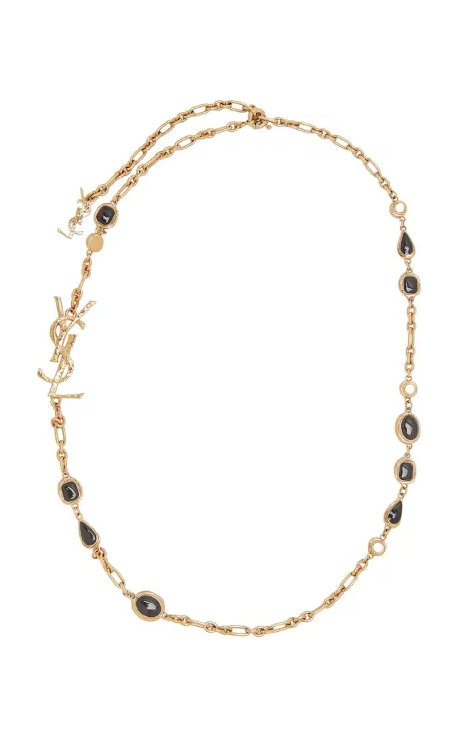 Saint Laurent YSL Cabochons Sautoire Necklace