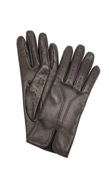 Saint Laurent Slit Leather-Silk Gloves | Thumbnail 2 Saint Laurent Slit Leather-Silk Gloves | Thumbnail 2
