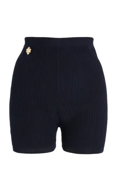 Saint Laurent Ribbed Knit Cycling Shorts | Thumbnail 7 Saint Laurent Ribbed Knit Cycling Shorts | Thumbnail 7