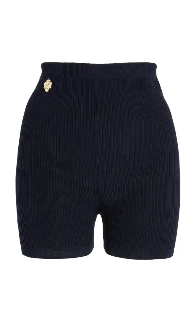 Saint Laurent Ribbed Knit Cycling Shorts