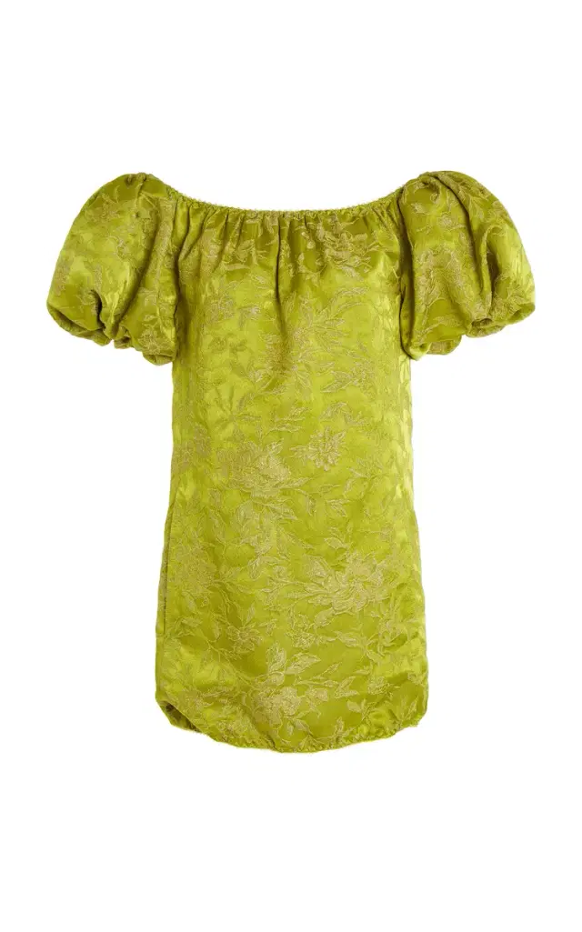 Saint Laurent Floral Brocade Mini Dress