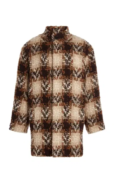 Saint Laurent Tweed Wool-Blend Coat | Thumbnail 3 Saint Laurent Tweed Wool-Blend Coat | Thumbnail 3