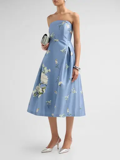 SACHIN & BABI Women's Shay Floral Mikado Strapless Cocktail Dress - Twilight Roses - Size 8 | Thumbnail 4 SACHIN & BABI Women's Shay Floral Mikado Strapless Cocktail Dress - Twilight Roses - Size 8 | Thumbnail 4