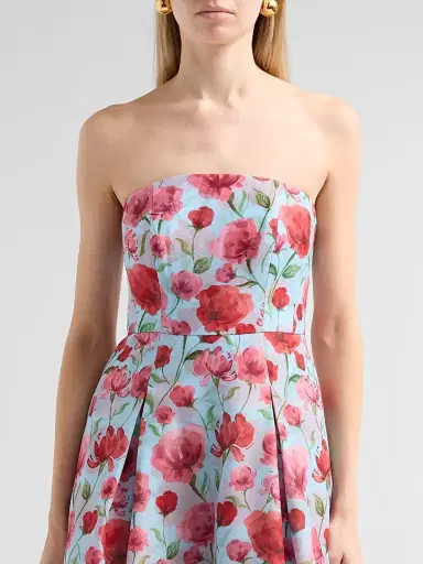 SACHIN & BABI Women's Shay Floral Organza Strapless Cocktail Dress - Sky Poppies - Size 14 | Thumbnail 5 SACHIN & BABI Women's Shay Floral Organza Strapless Cocktail Dress - Sky Poppies - Size 14 | Thumbnail 5