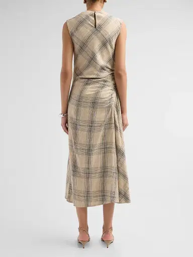 Simkhai Women's Burke Draped Midi Dress | Thumbnail 3 Simkhai Women's Burke Draped Midi Dress | Thumbnail 3