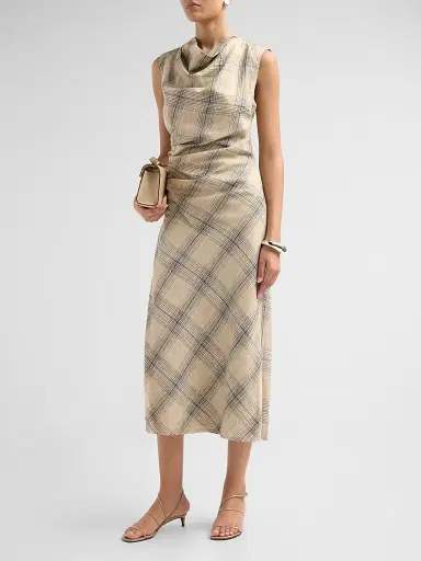 Simkhai Women's Burke Draped Midi Dress | Thumbnail 4 Simkhai Women's Burke Draped Midi Dress | Thumbnail 4