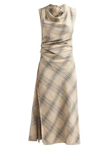Simkhai Women's Burke Draped Midi Dress | Thumbnail 1 Simkhai Women's Burke Draped Midi Dress | Thumbnail 1