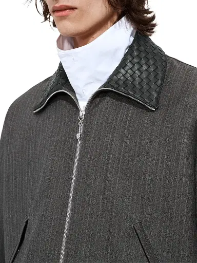 Bottega Veneta Men's Striped Wool-Mohair Jacket | Thumbnail 4 Bottega Veneta Men's Striped Wool-Mohair Jacket | Thumbnail 4
