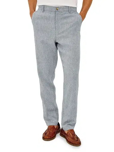 RAILS Men's Irving Cotton-Linen Pants - Bicoastal Blue - Size 34 | Thumbnail 4