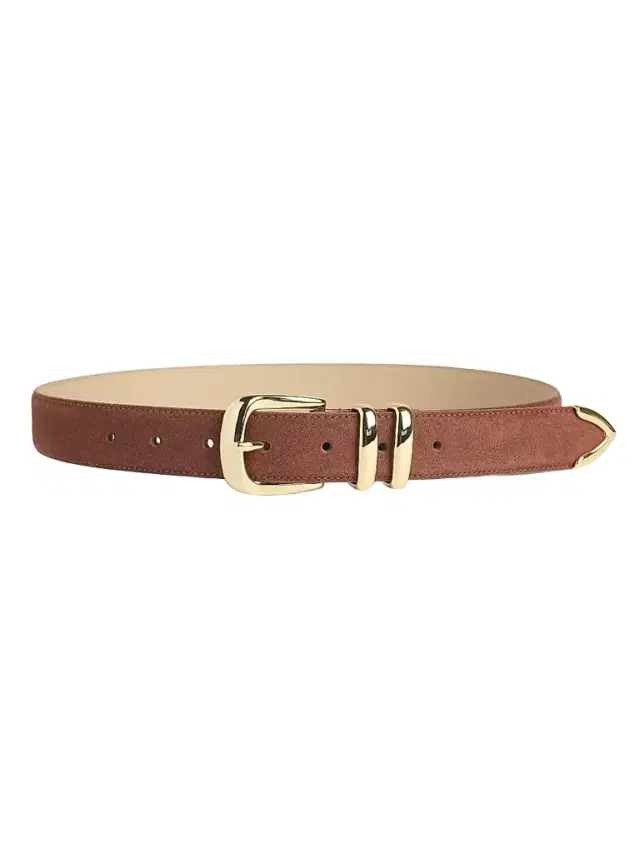 Favorite Daughter Women's The Suede Jordan Belt - Tan Polished Gold