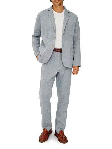 RAILS Men's Harris Cotton-Linen Blazer - Bicoastal Blue - Size XL | Thumbnail 2