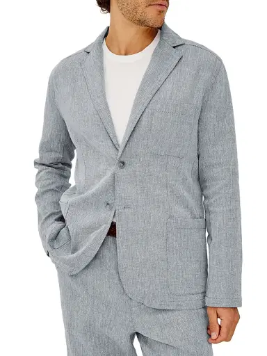 RAILS Men's Harris Cotton-Linen Blazer - Bicoastal Blue - Size XL | Thumbnail 3
