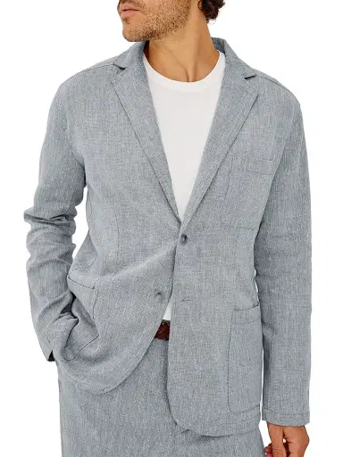 RAILS Men's Harris Cotton-Linen Blazer - Bicoastal Blue - Size XL | Thumbnail 4