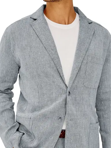 RAILS Men's Harris Cotton-Linen Blazer - Bicoastal Blue - Size XL | Thumbnail 6