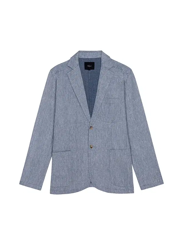 Men's Harris Cotton-Linen Blazer - Bicoastal Blue